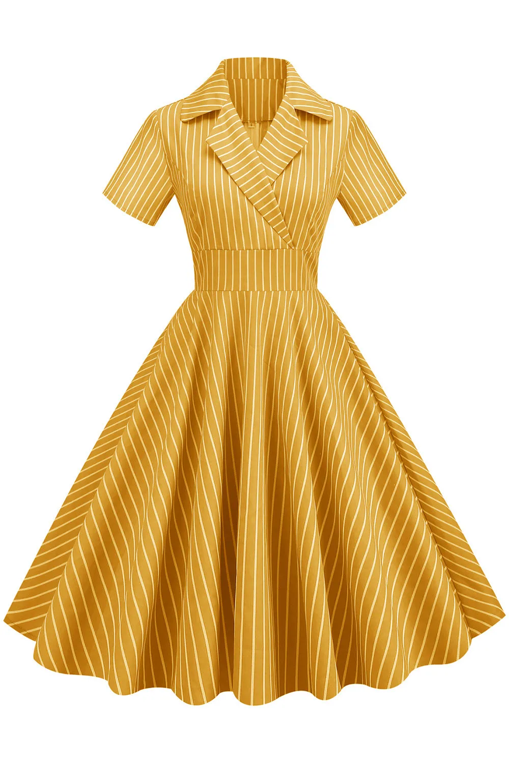Stripes Vintage 1950s Dress with Short Sleeves sold by Zapaka product image thumbnail 5