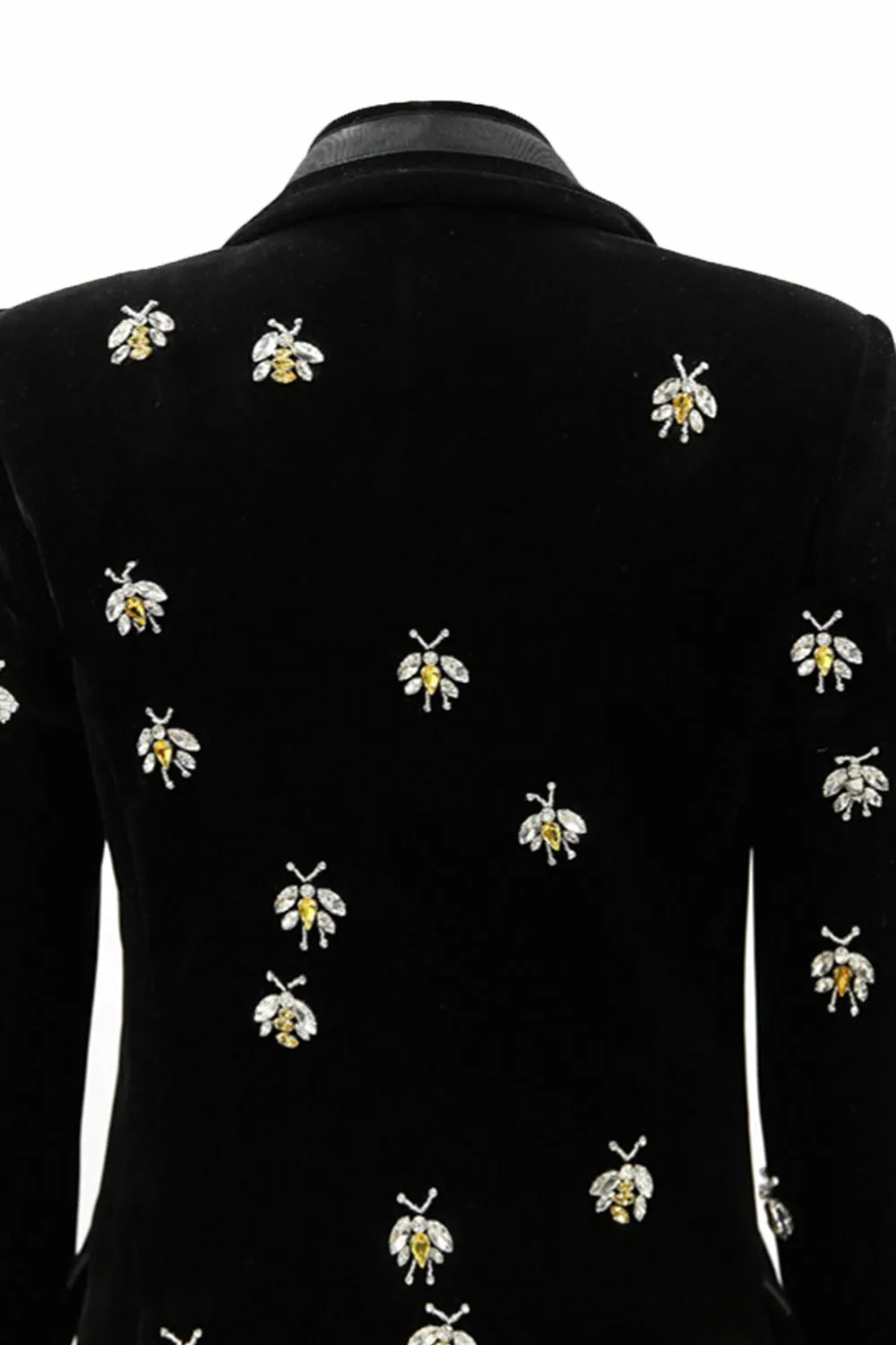 Peak Lapel Black Long Sleeves One Button Women Blazer sold by Zapaka product image thumbnail 4