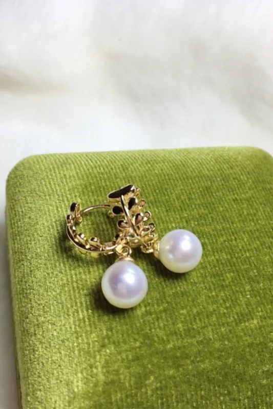 Wheat Earrings with Pearls sold by Zapaka