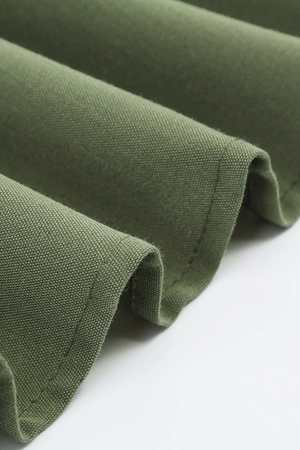 Green V-Neck Long Sleeves Vintage Swing Dress sold by Zapaka product image thumbnail 4