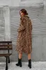 Brown Leopard Printed Faux Fur Long Women Coat sold by Zapaka