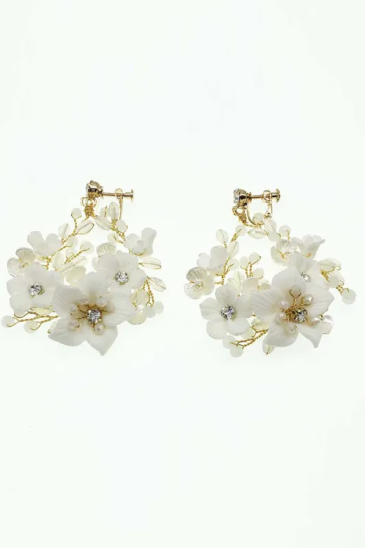Flower Bridal Earrings sold by Zapaka