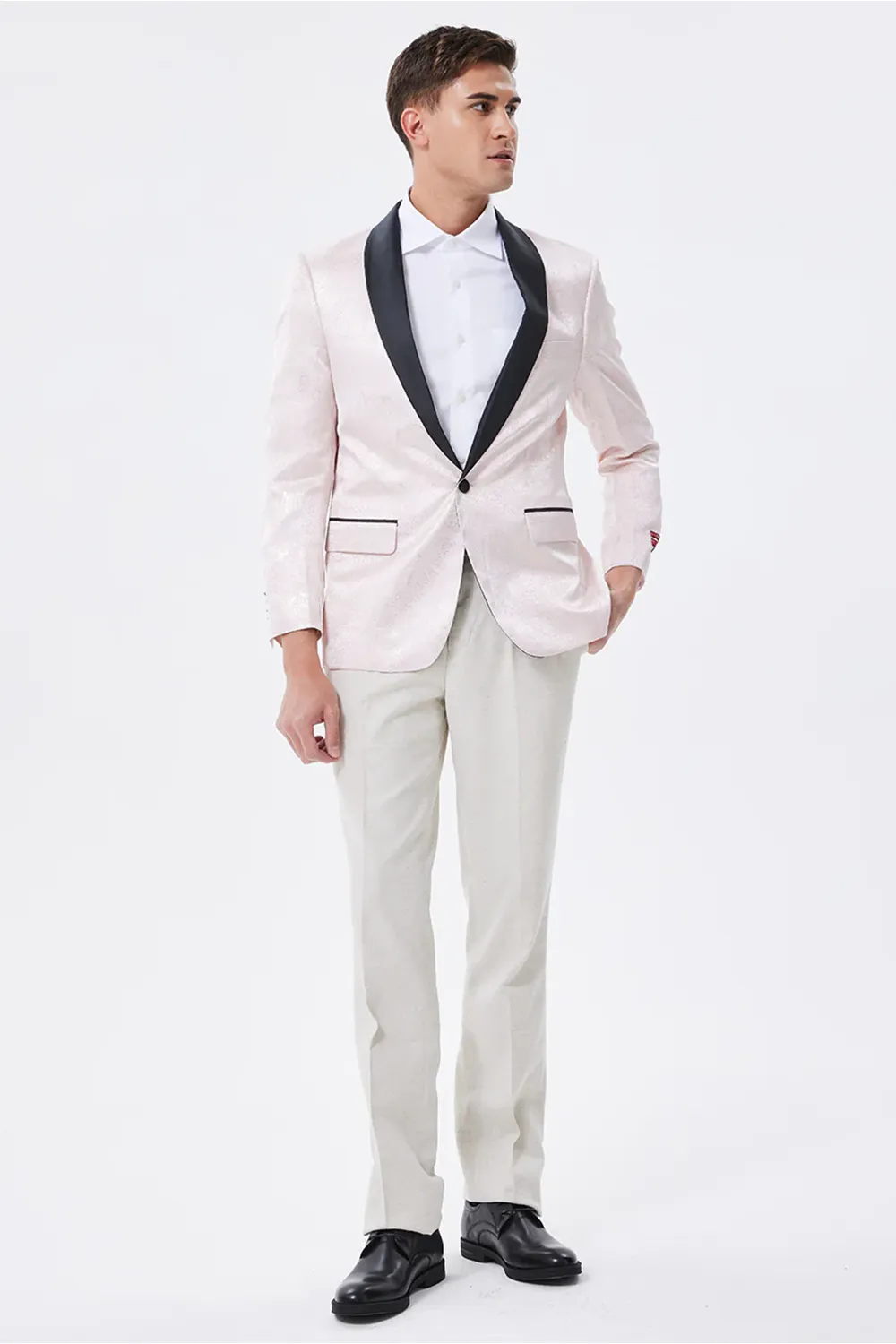 Light Pink Shawl Lapel Men's Blazer sold by Zapaka product image thumbnail 4