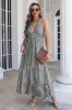 Blue Plaid Boho Maxi Summer Dress sold by Zapaka