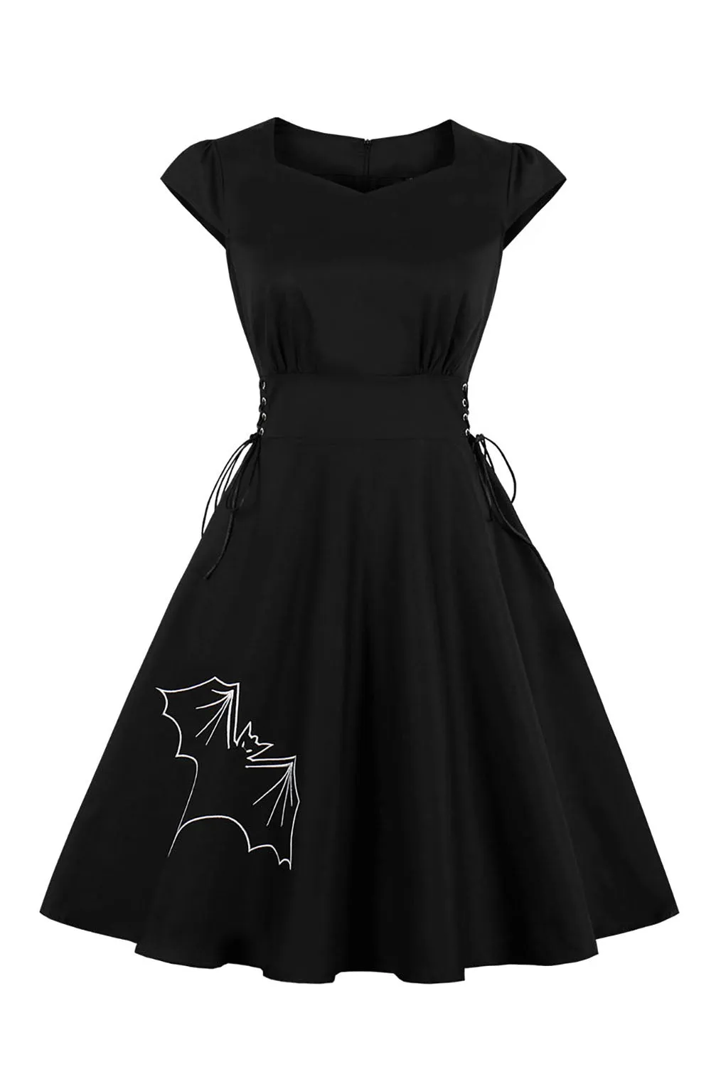 Black Lace-up Vintage Halloween Dress sold by Zapaka