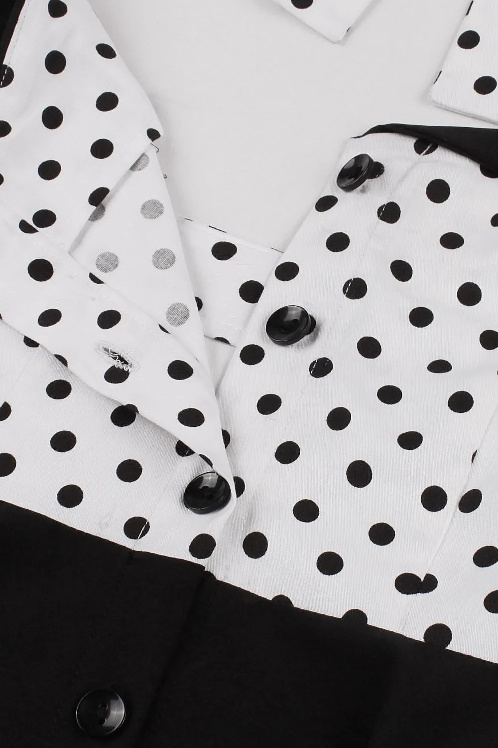 A Line Halter Neck Polka Dots Black 1950s Dress sold by Zapaka product image thumbnail 3