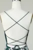 Dark Green Spaghetti Straps Bodycon Homecoming Dress With Appliques sold by Zapaka