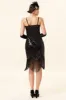 Spaghetti Straps Sequin Fringes Flapper Dress with 1920s Accessories Set sold by Zapaka