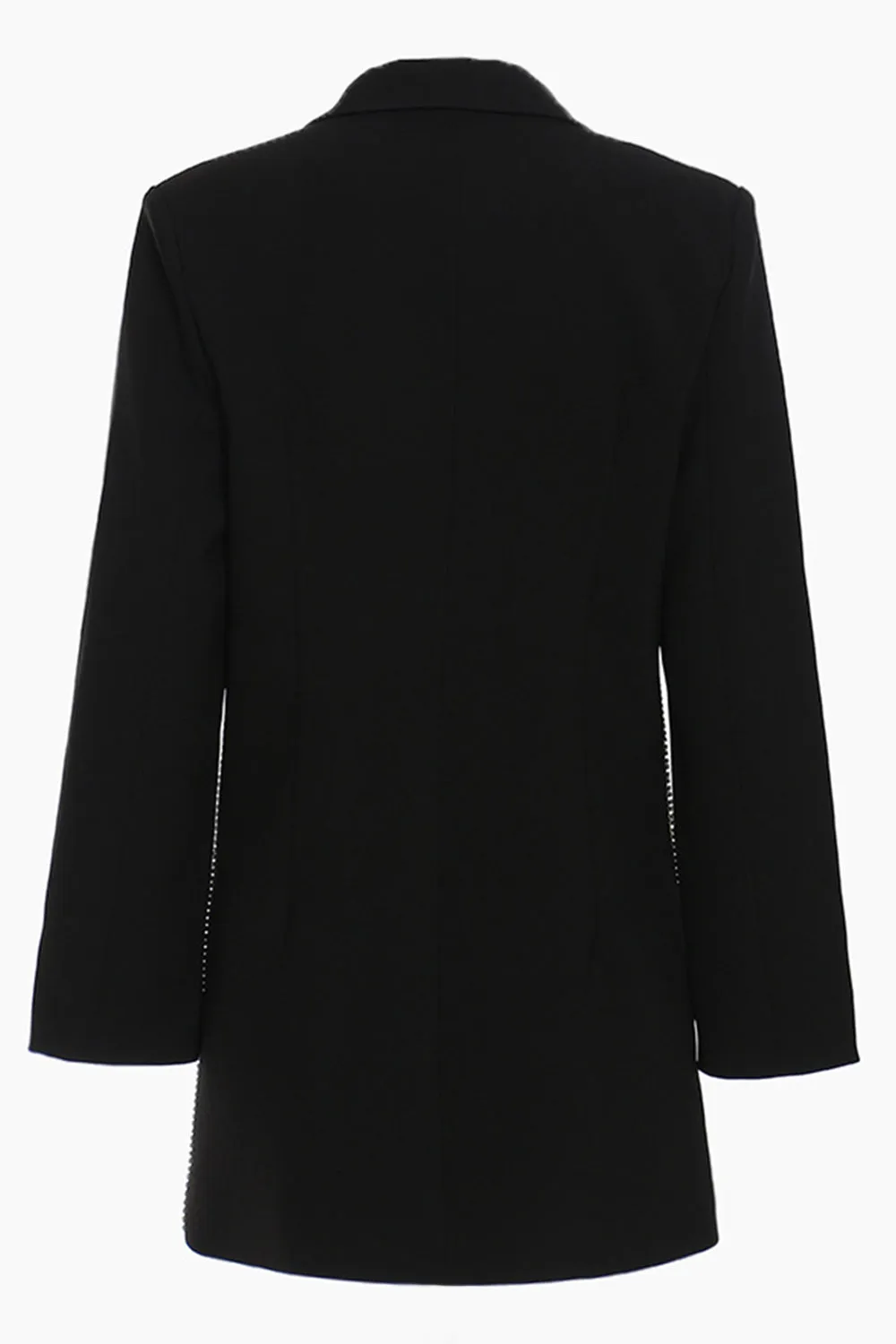 Black Peak Lapel Women Blazer with Beading sold by Zapaka product image thumbnail 2