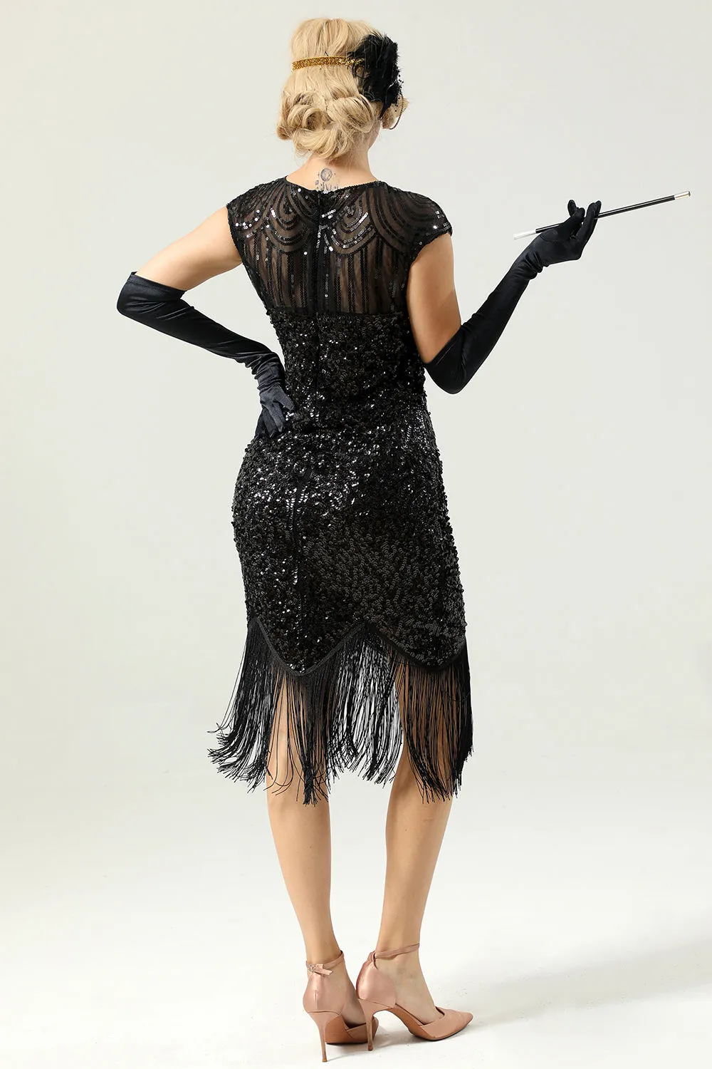 Sequins 1920s Fringe Dress sold by Zapaka product image thumbnail 2