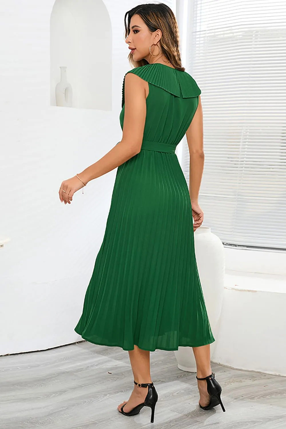 A-Line Sleeveless Black Casual Dress sold by Zapaka product image thumbnail 5