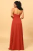 Spaghetti Straps Chiffon A-line Bridesmaid Dress with Slit sold by Zapaka