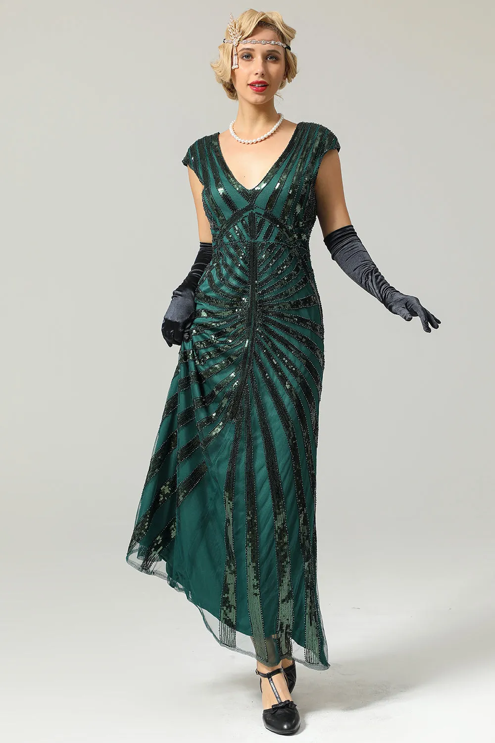 Sequined Mermaid 1920s Dress sold by Zapaka product image thumbnail 5