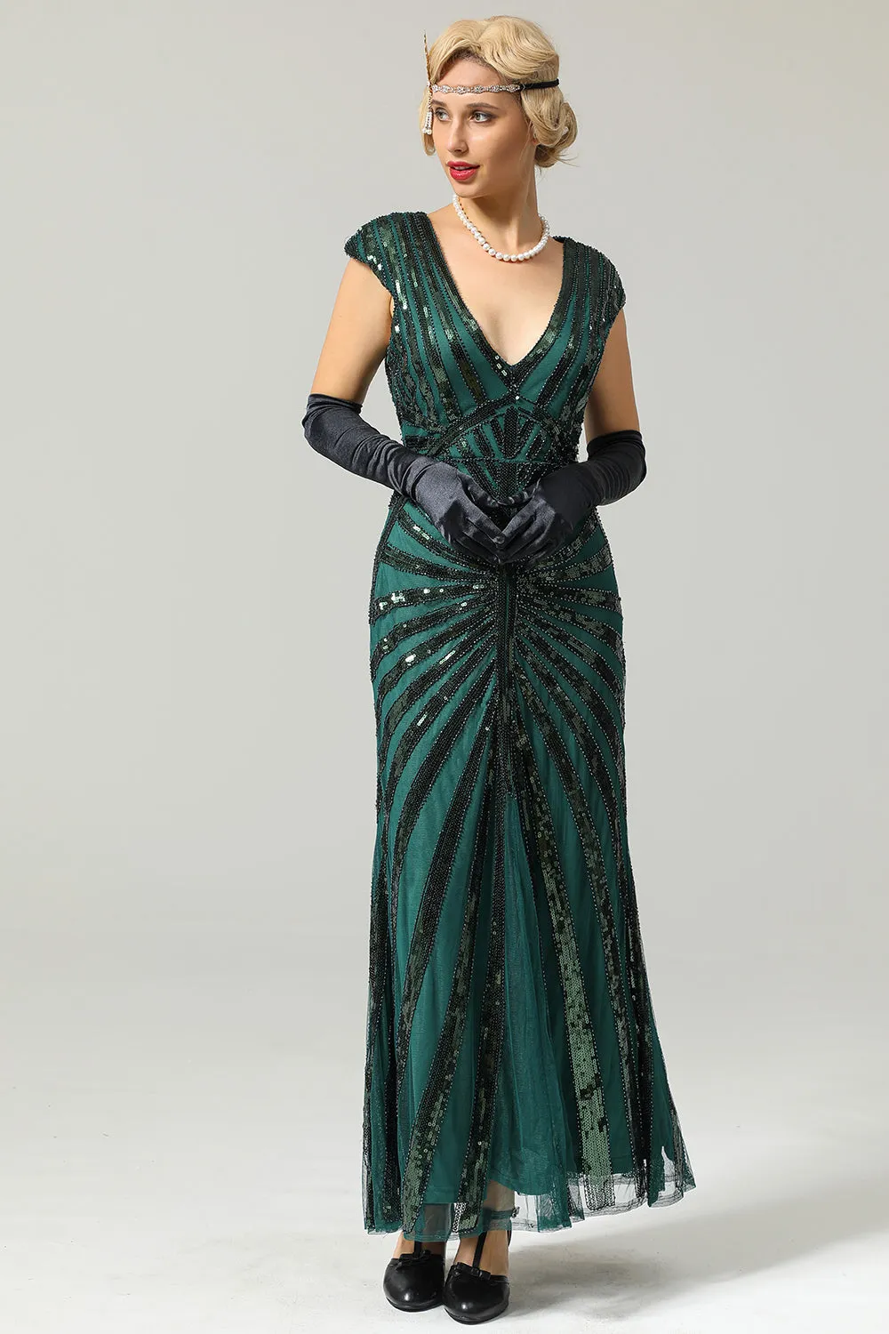 Sequined Mermaid 1920s Dress sold by Zapaka product image thumbnail 4