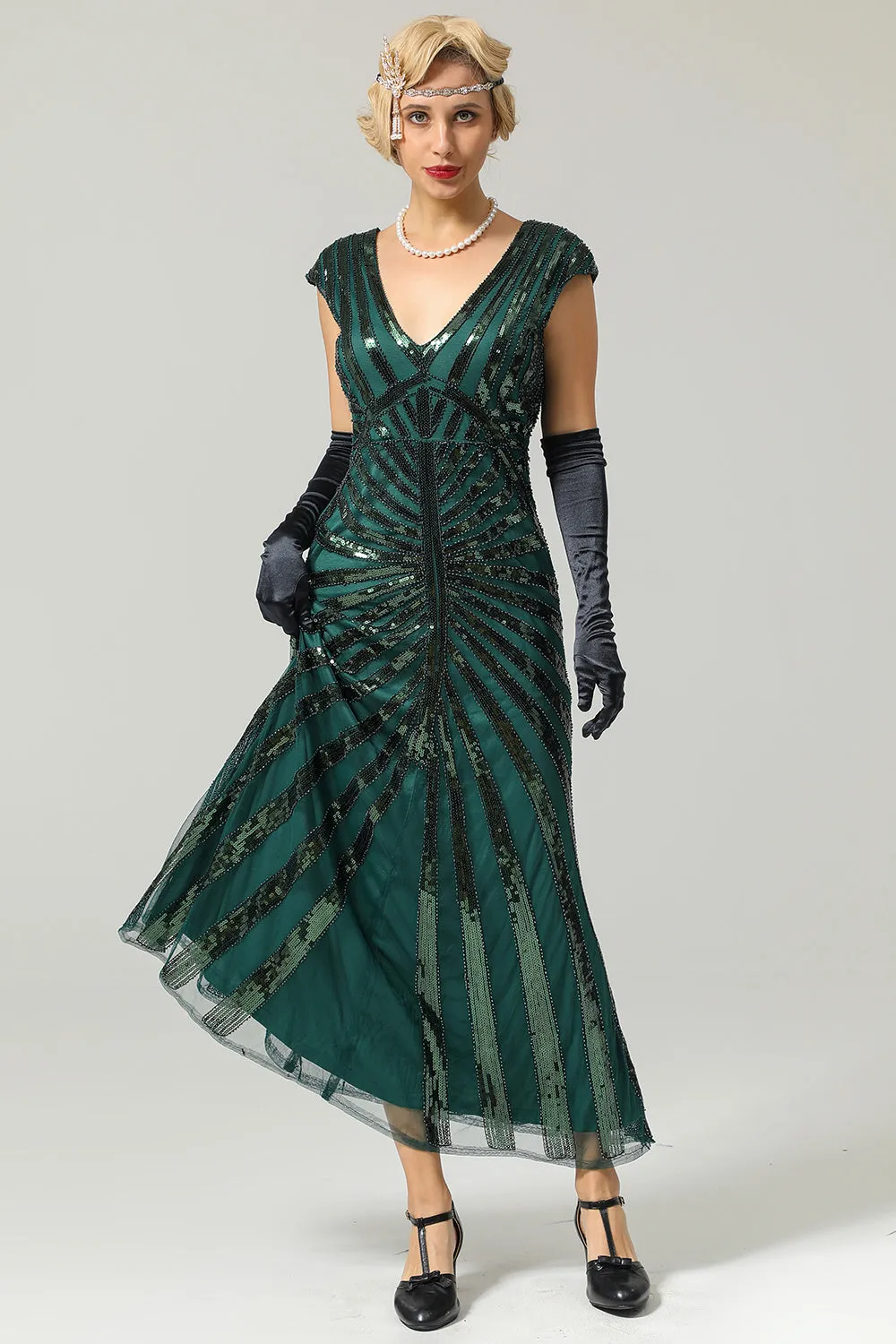 Sequined Mermaid 1920s Dress sold by Zapaka product image thumbnail 3