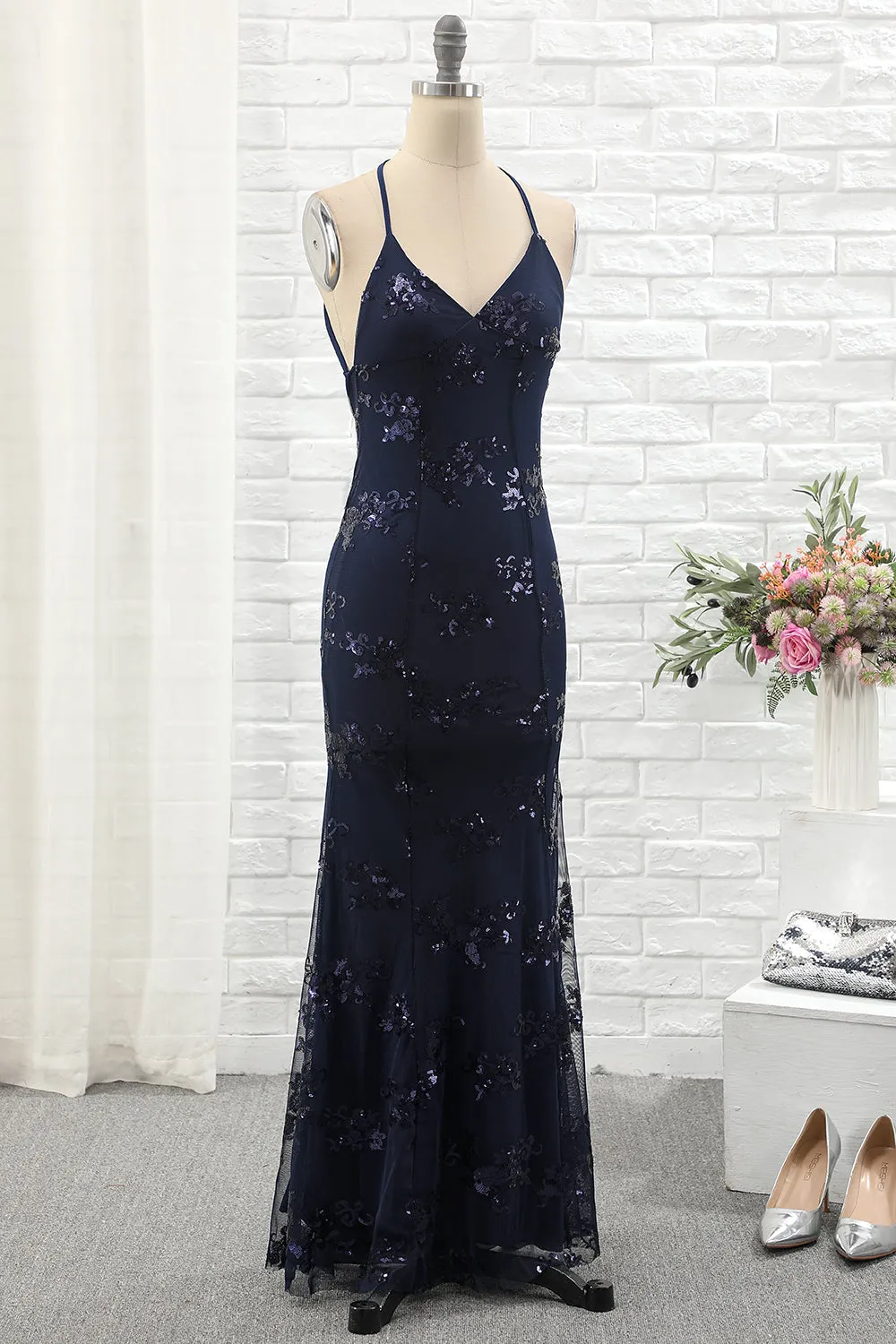 Spaghetti Straps Mermaid Party Dress sold by Zapaka product image thumbnail 2