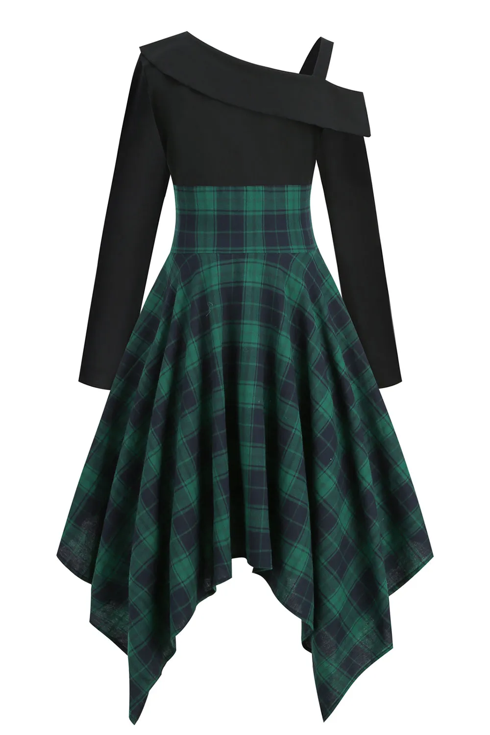 Green Plaid Halloween Vintage Dress sold by Zapaka product image thumbnail 2