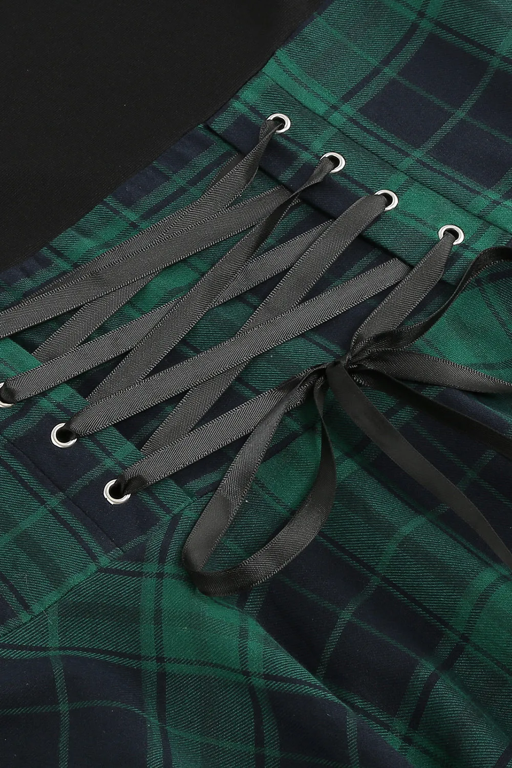 Green Plaid Halloween Vintage Dress sold by Zapaka product image thumbnail 4