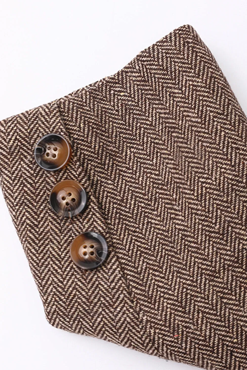 Coffee Floral Notched Lapel Blazer sold by Zapaka product image thumbnail 5