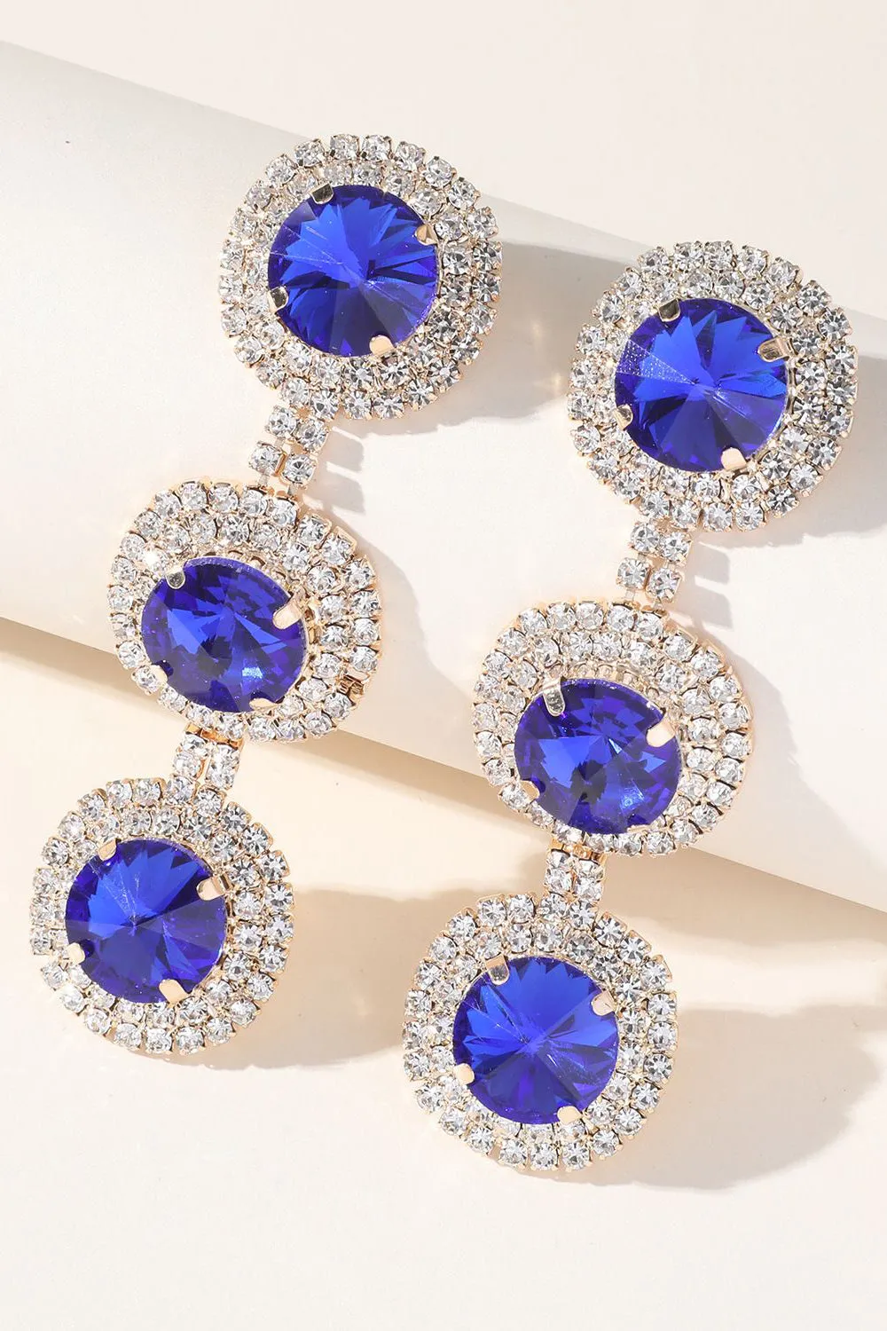 Multi-Layered Round Rhinestones Earrings sold by Zapaka product image thumbnail 4