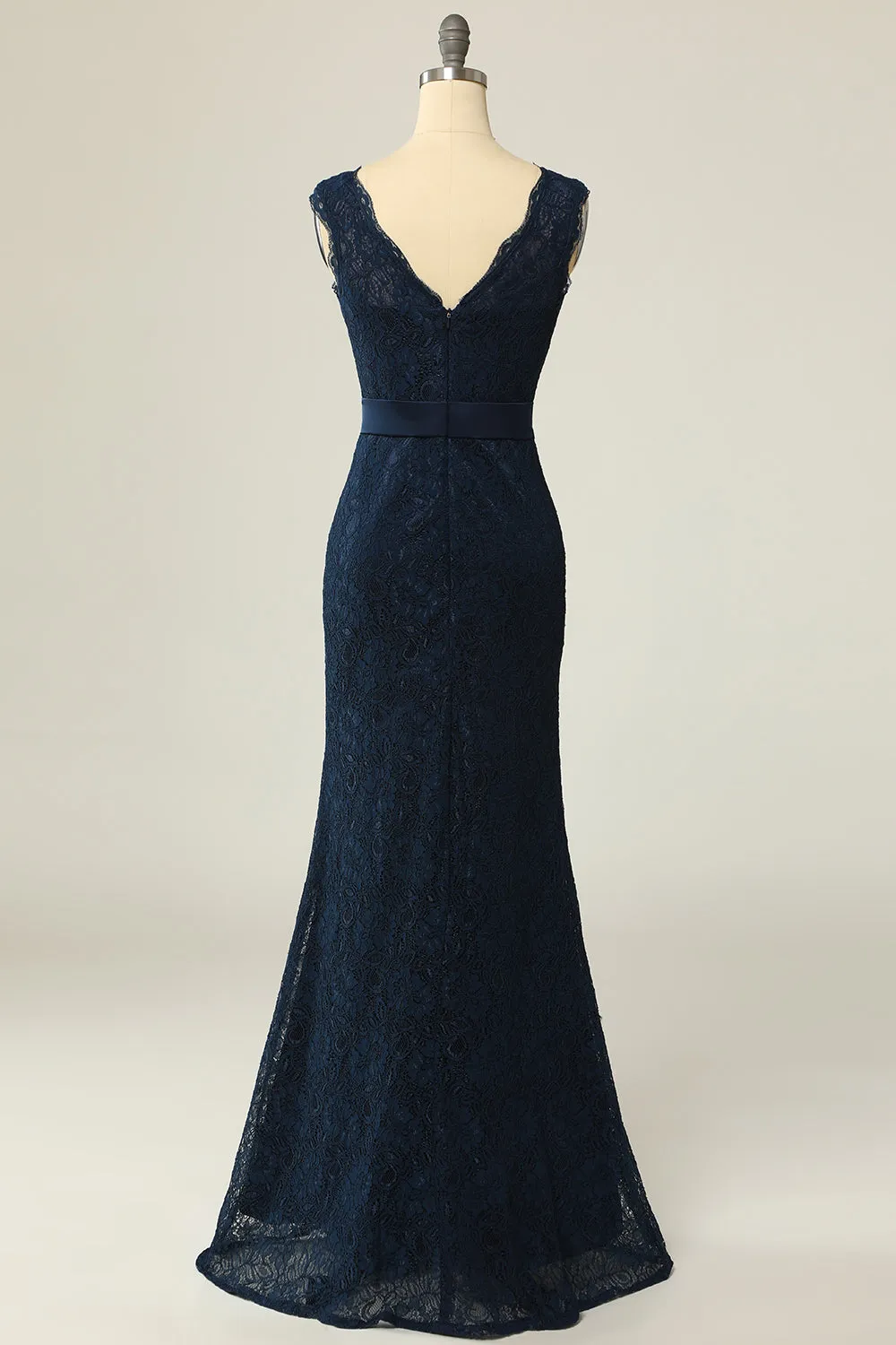 Navy Lace Sheath Mother Dress sold by Zapaka product image thumbnail 2