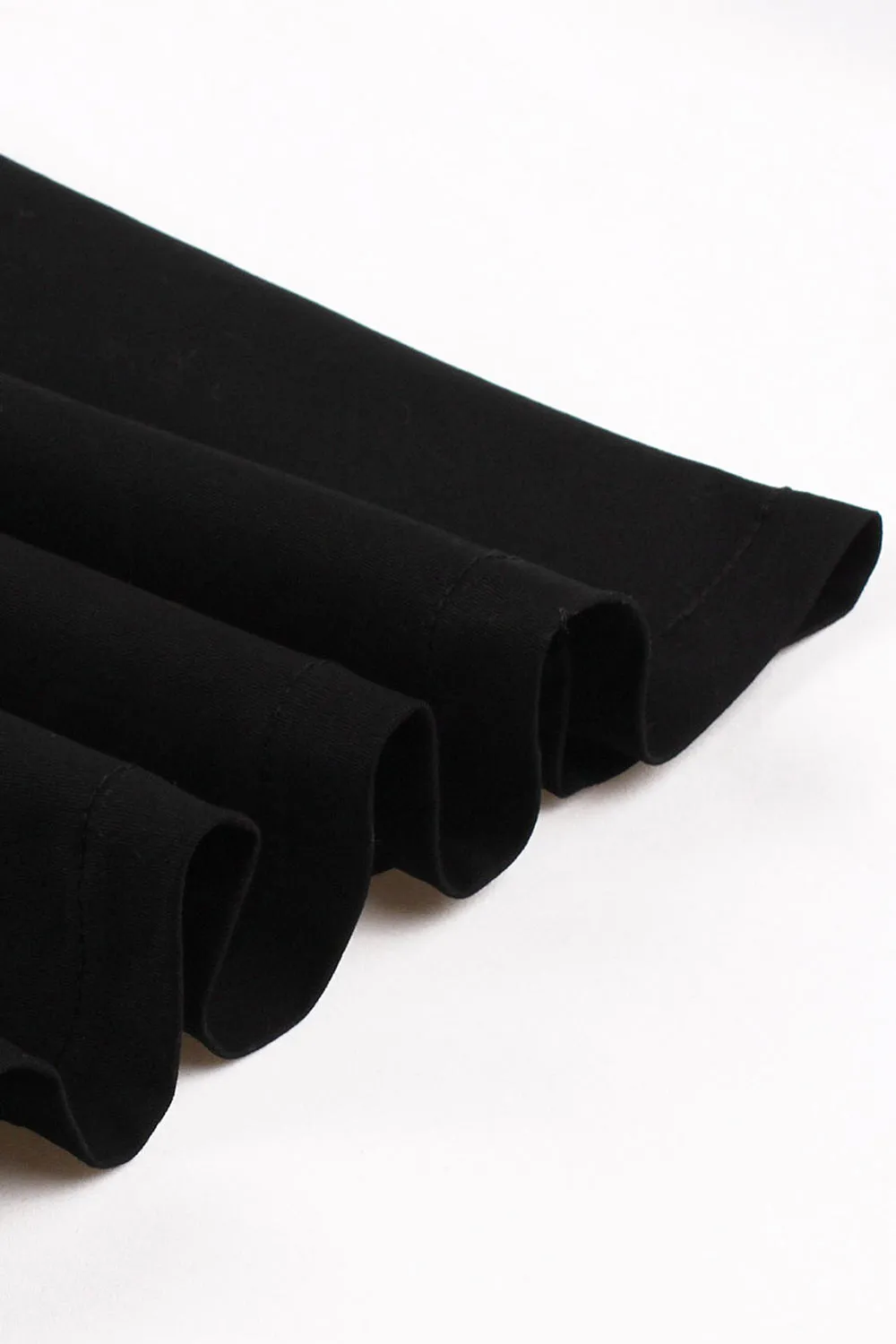 Black Lapel Neck Plaid Vintage 1950s Dress sold by Zapaka product image thumbnail 3