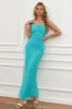 Blue Spaghetti Straps Mermaid Wedding Guest Dress sold by Zapaka