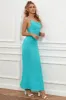 Blue Spaghetti Straps Mermaid Wedding Guest Dress sold by Zapaka