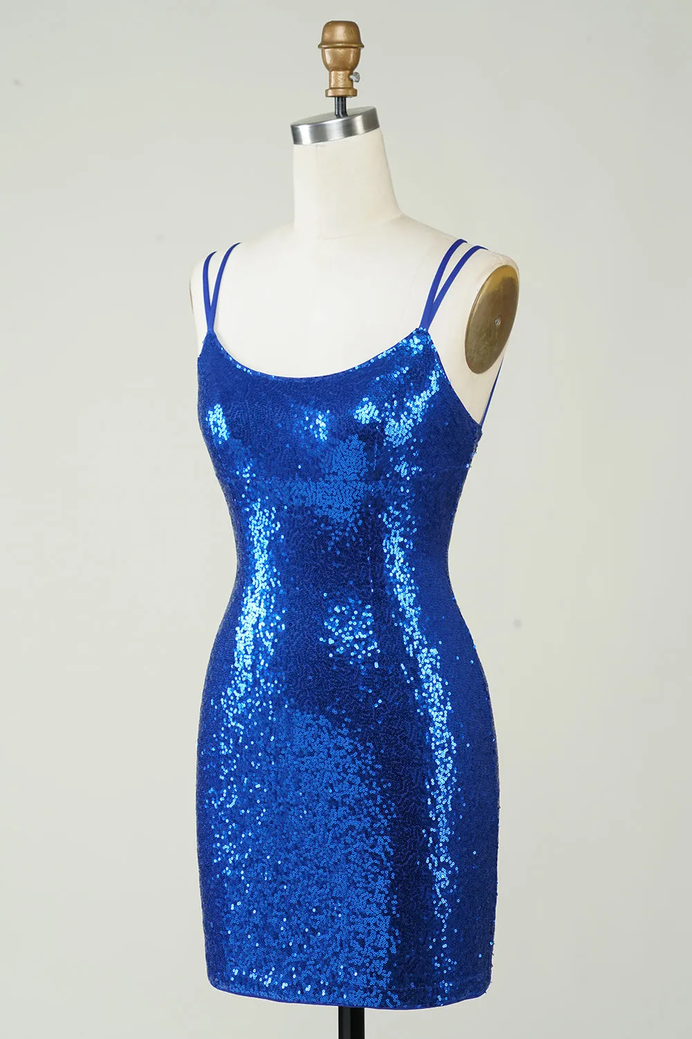 Royal Blue Tight Sequins Backless Homecoming Dress sold by Zapaka product image thumbnail 3