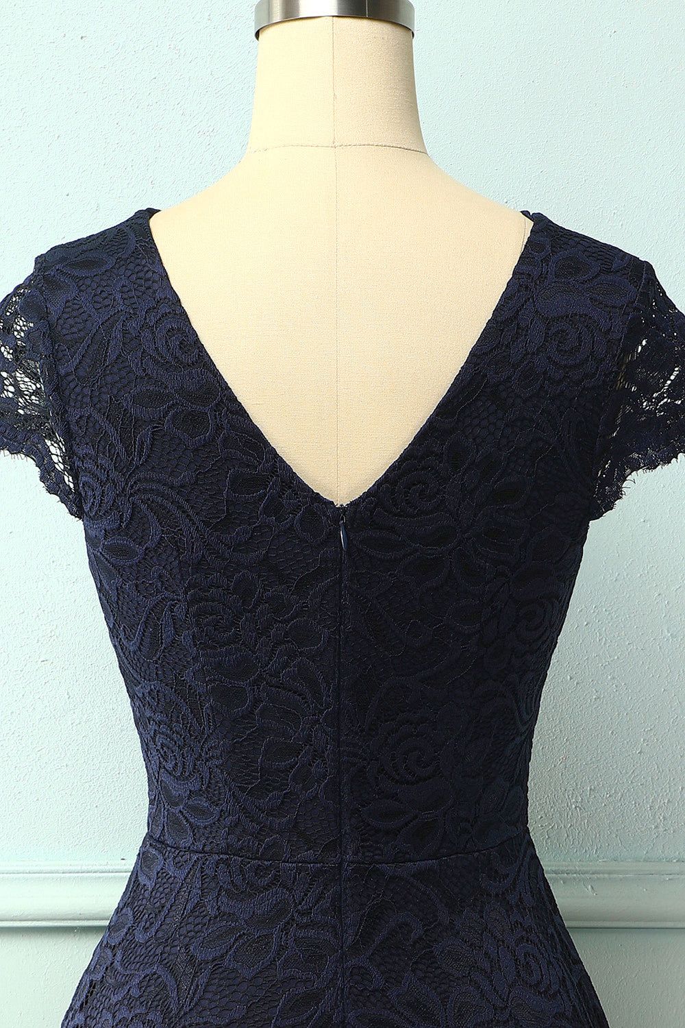 Navy V Neck Midi Lace sold by Zapaka product image thumbnail 5