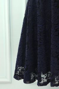 Navy V Neck Midi Lace sold by Zapaka