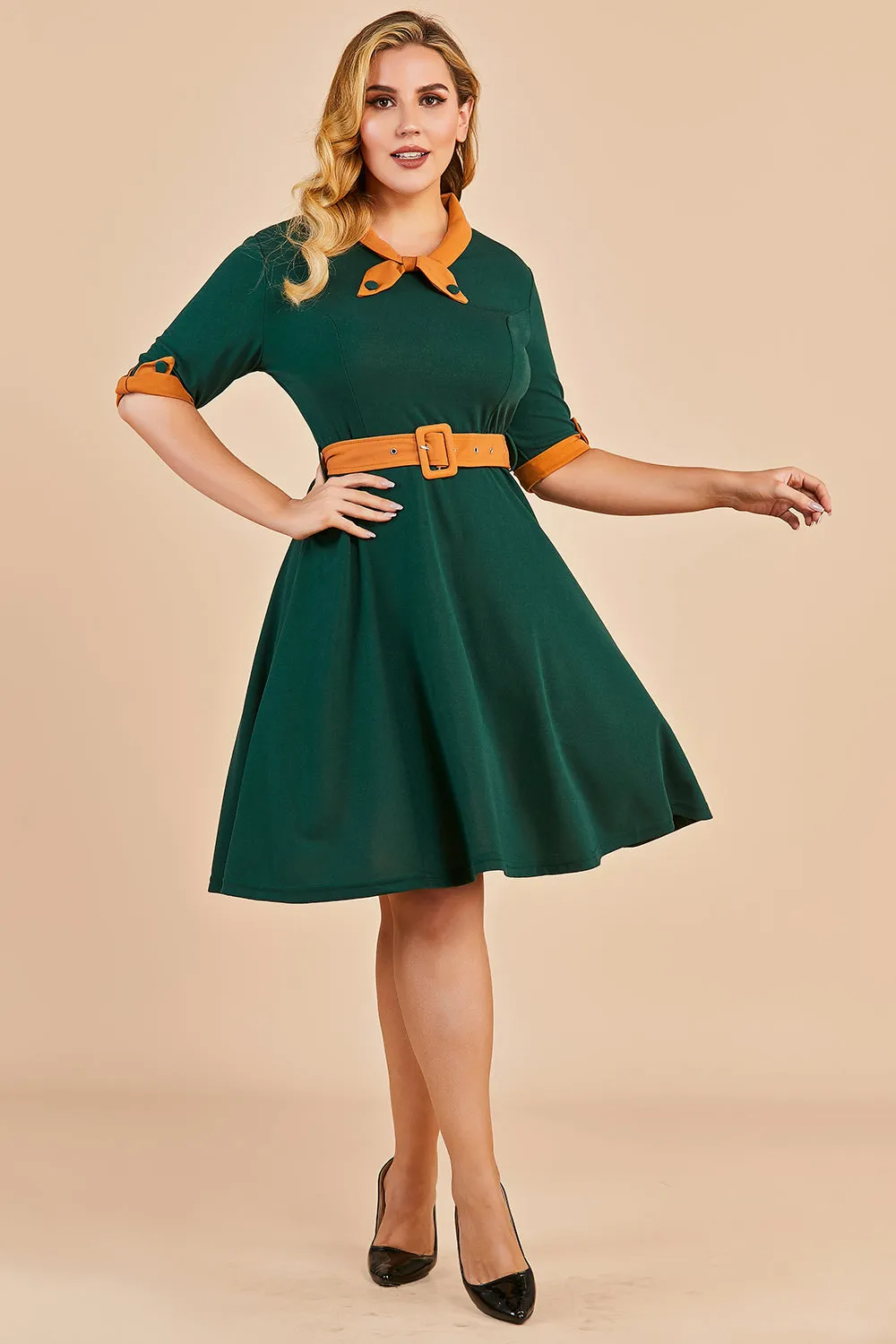 V Neck Swing Vintage Party Dress sold by Zapaka product image thumbnail 3