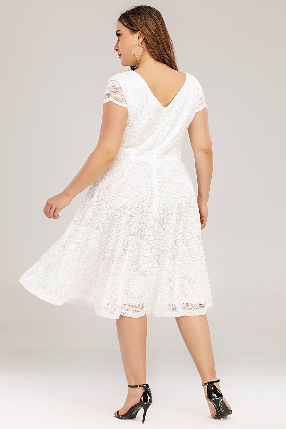 Plus Size Midi Lace Dress sold by Zapaka product image thumbnail 2