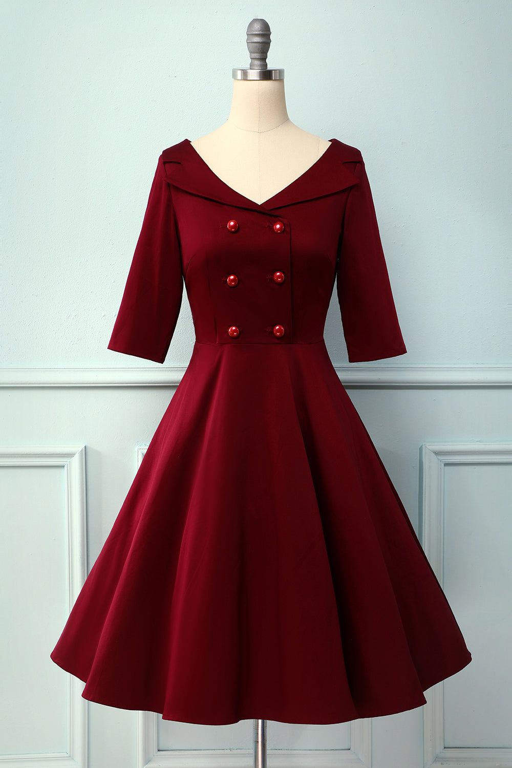 V Neck 1950s Vintage Party Dress sold by Zapaka