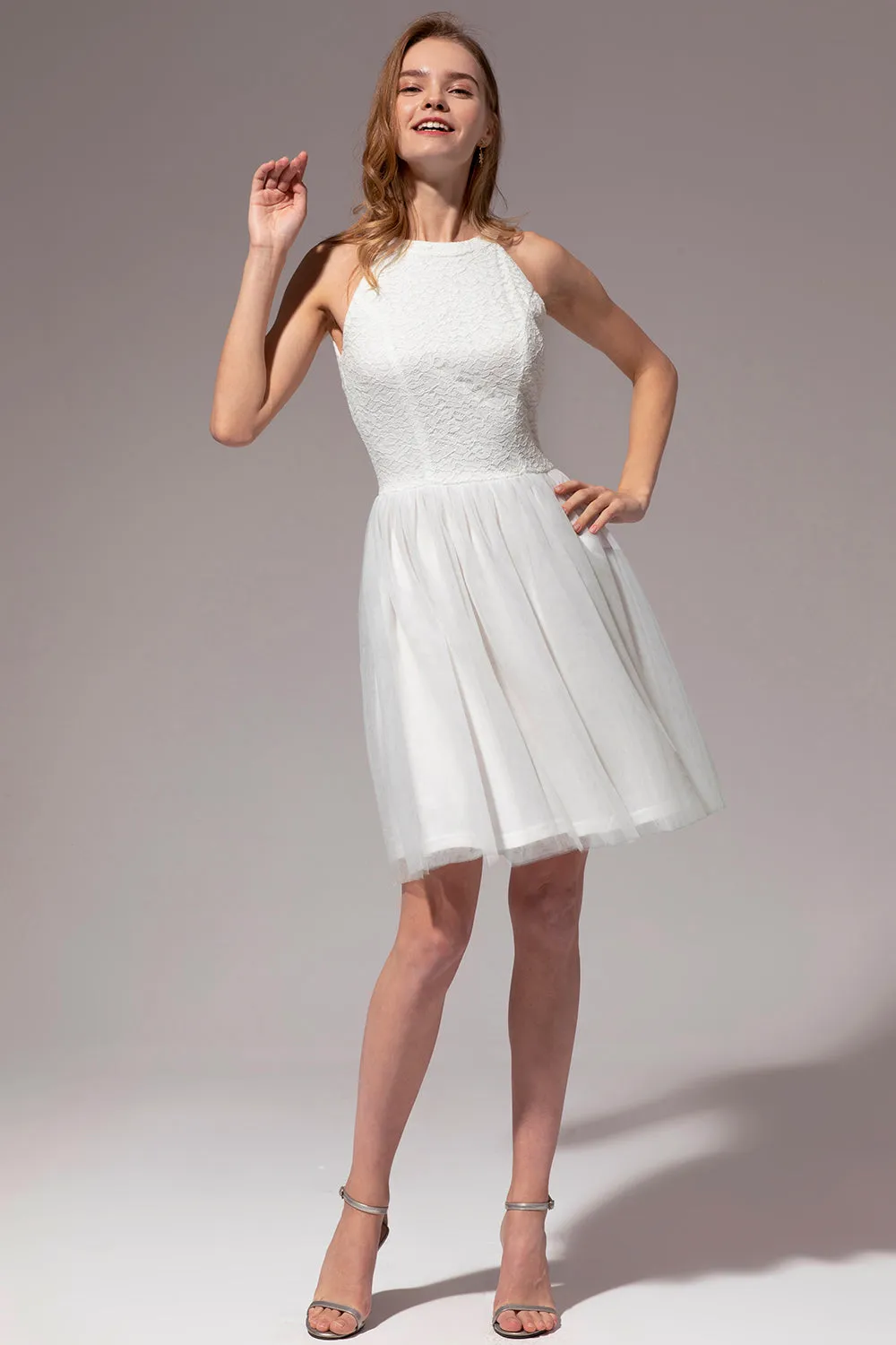 Halter Lace Homecoming Dress sold by Zapaka product image thumbnail 5