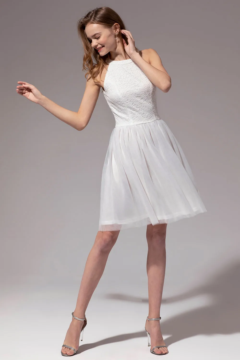 Halter Lace Homecoming Dress sold by Zapaka product image thumbnail 3