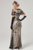 Ivory Sequins Long 1920s Flapper Dress sold by Zapaka