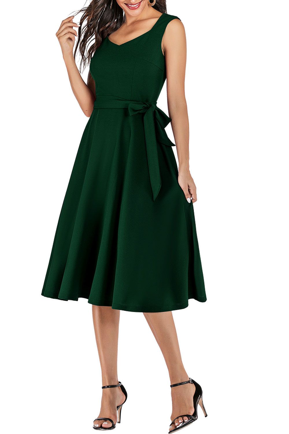 Soft Dark Green Dress sold by Zapaka product image thumbnail 2