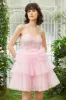 A-Line Sweetheart Pink Short Homecoming Dress sold by Zapaka