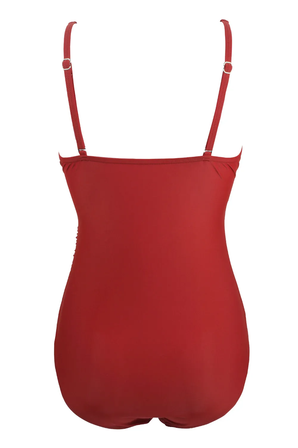 Dark Red One Piece Swimsuit sold by Zapaka product image thumbnail 2