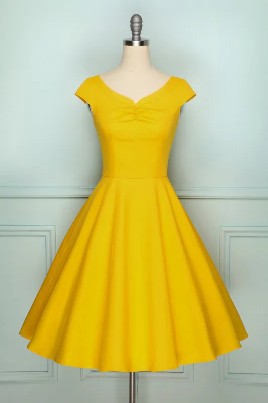 50s Solid Dress sold by Zapaka