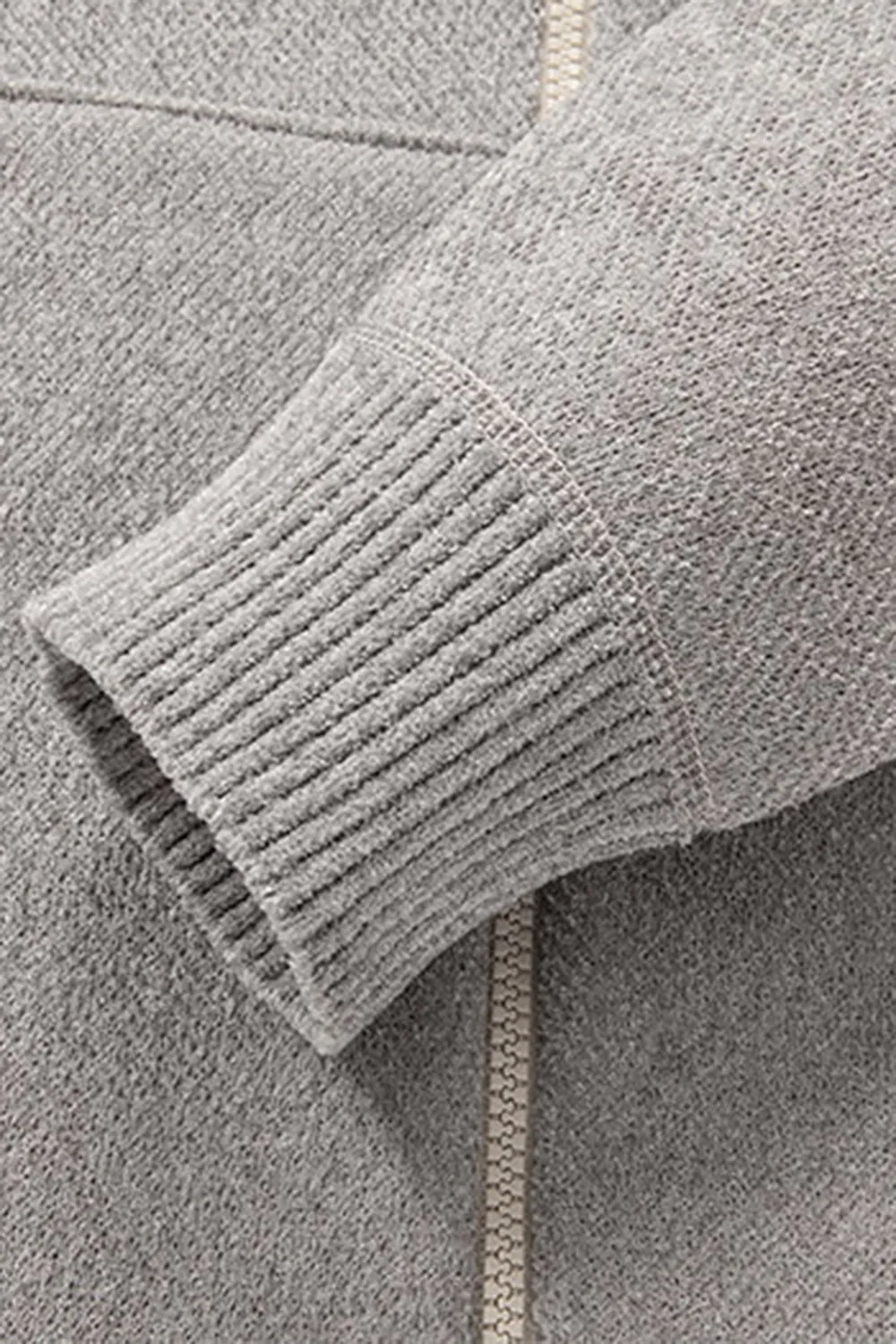 Grey Men's Hooded Cardigan Jacket sold by Zapaka product image thumbnail 5