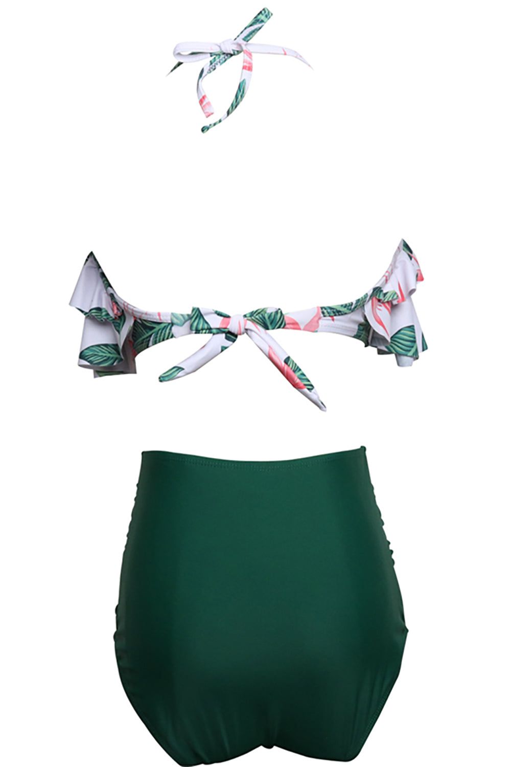 Green Halter Leaves Two Pieces Bikini sold by Zapaka product image thumbnail 3