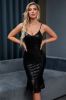 Sheath Spaghetti Straps Black Sequins Party Dress sold by Zapaka