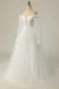 Luxurious A Line Off the Shoulder White Wedding Dress with Appliques sold by Zapaka