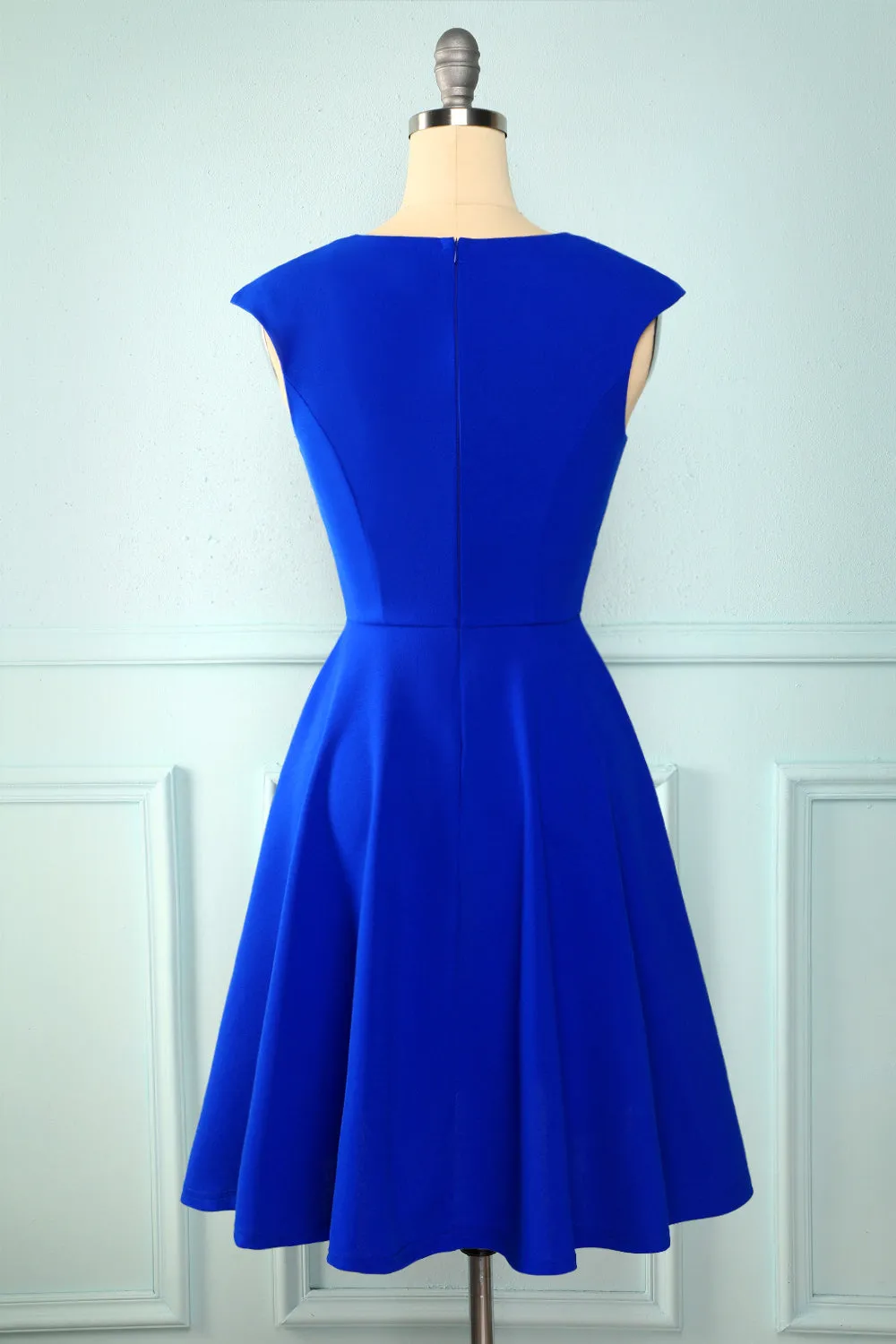 Royal Blue Solid Dress sold by Zapaka product image thumbnail 2