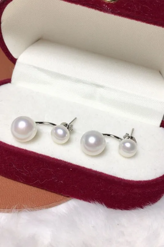 Simple White Pearl Earrings sold by Zapaka