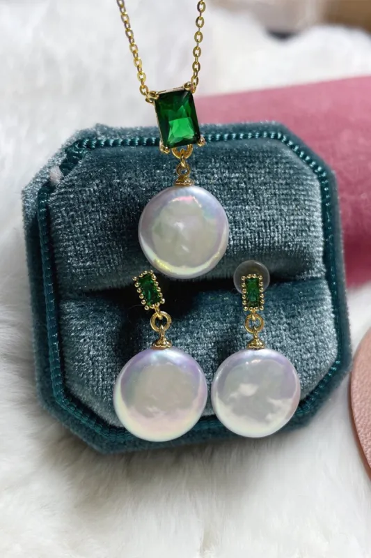 White Pearls Earings and Necklace sold by Zapaka