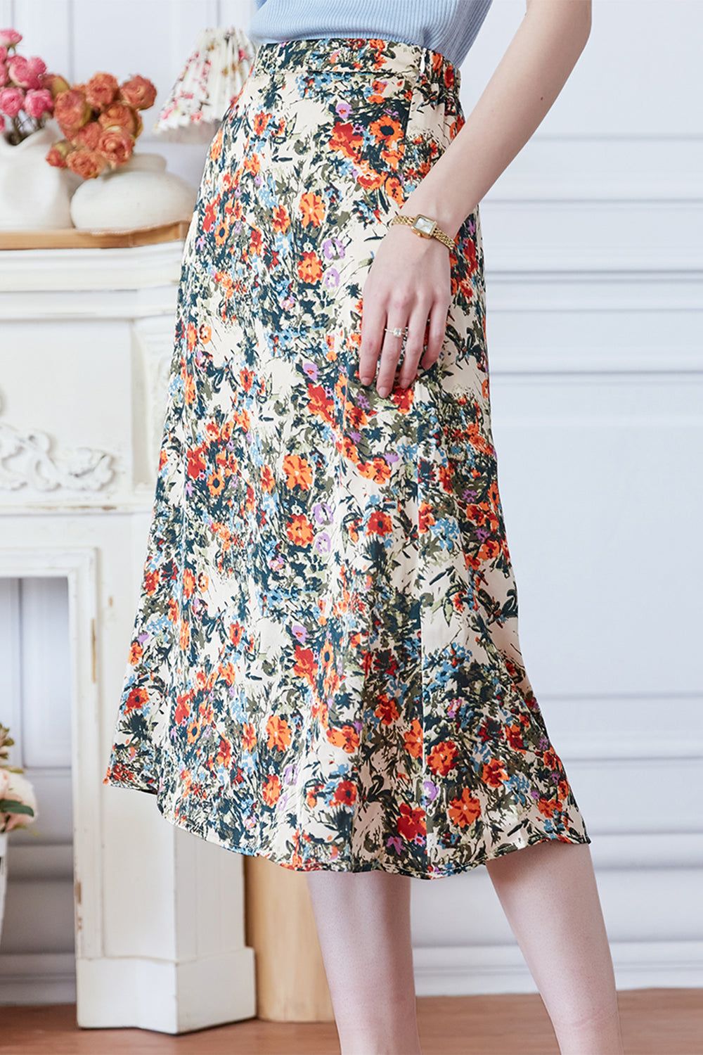 Floral Printed Skirt sold by Zapaka product image thumbnail 3