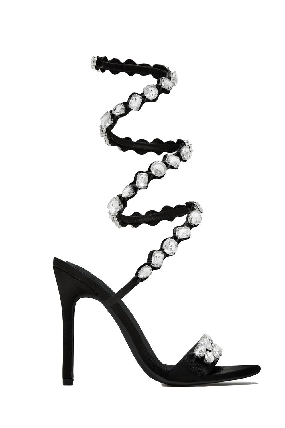 Black Rhinestone Sexy Stiletto High Heels sold by Zapaka product image thumbnail 2